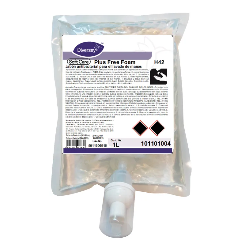 Jabón Antibacterial Espuma Libre Olor Diversey 1L