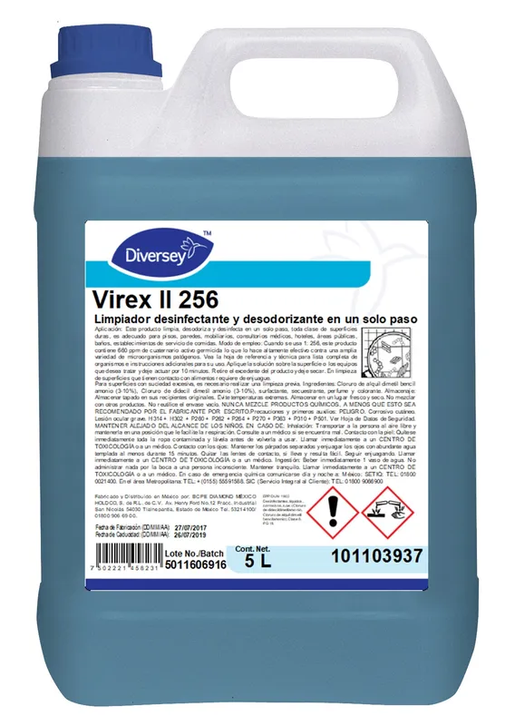 Desinfectante Virex II 256 Diversey 101103937 - 4x5L