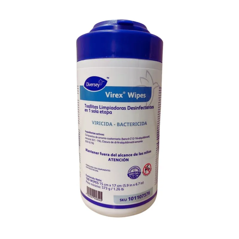VIREX WIPES Desinfectante Profesional para Superficies 15x100
