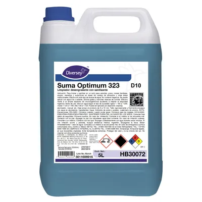 Limpiador Desengrasante Sanitizante Suma Optimum 323 Diversey HB30072 5L