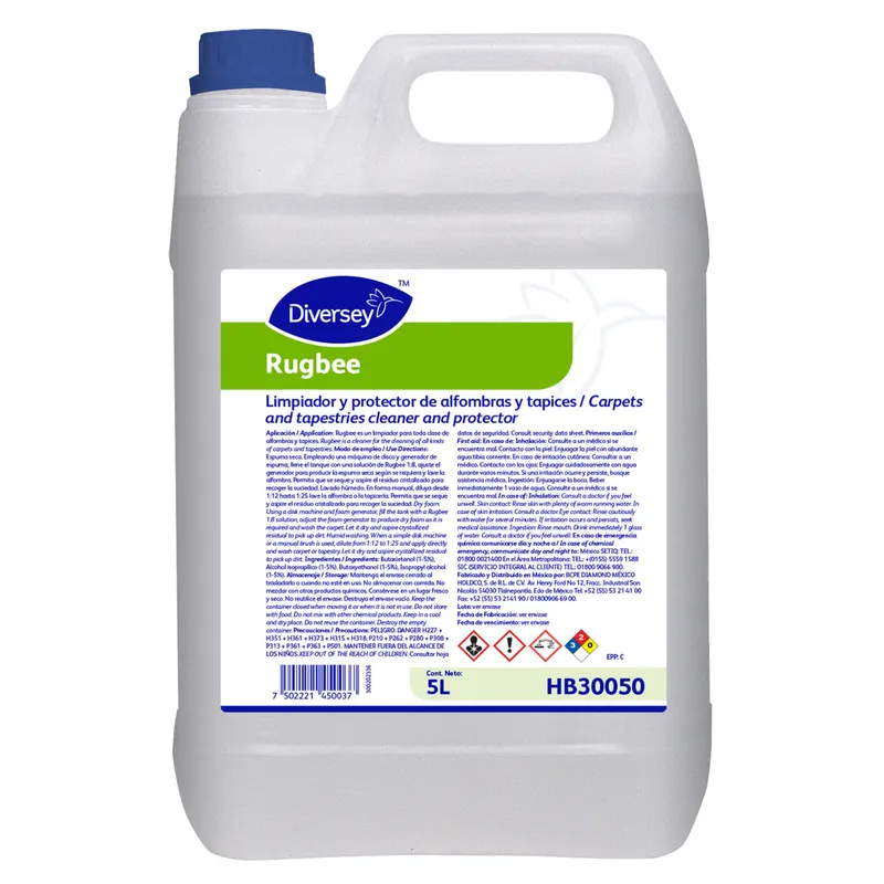 Limpiador y Protector Alfombras Rugbee Diversey HB30050 - 4x5 L