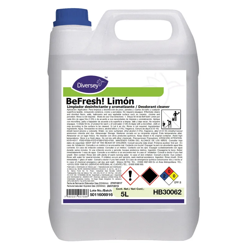 Limpiador Desinfectante Neutro Limón Diversey HB30062