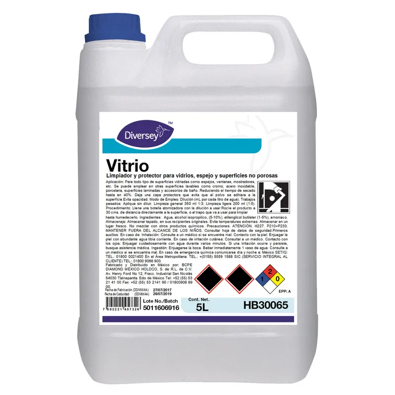 Limpiador y Protector para Vidrios Vitrio Diversey HB30065 - 4x5 L
