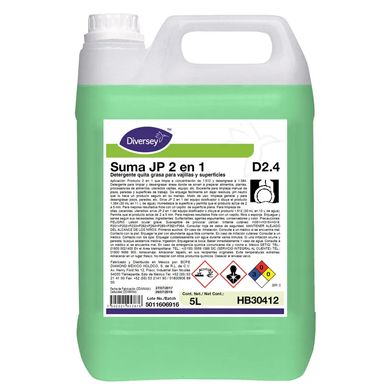 Limpiador Desengrasante 2 en 1 Diversey HB30412 — 4x5L