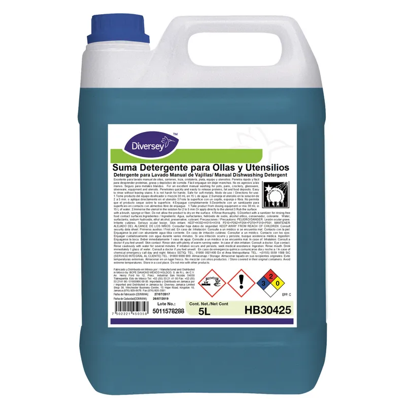 Detergente para Ollas y Utensilios Diversey HB30425