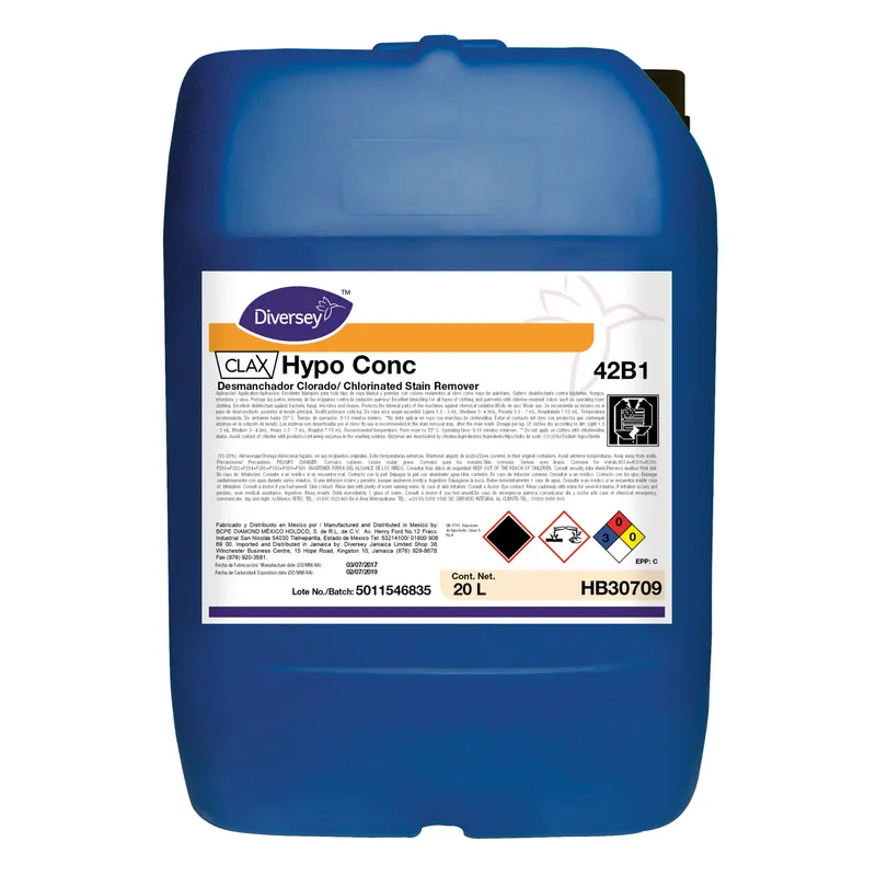 Cloro Desinfectante Concentrado Clax Hypo Diversey HB30709